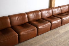 De Sede DS 15 XL Modular leather Sofa, Switzerland 1970s