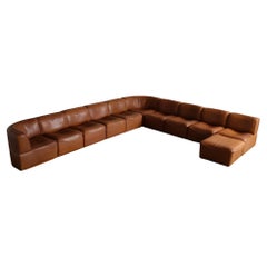 De Sede DS 15 XL Modular leather Sofa, Switzerland 1970s