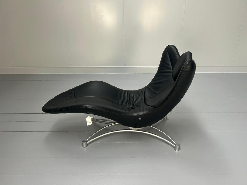 De Sede DS-151 Chaise Recliner Daybed - In schwarzem Leder im Zustand „Gut“ im Angebot in Barrowford, GB