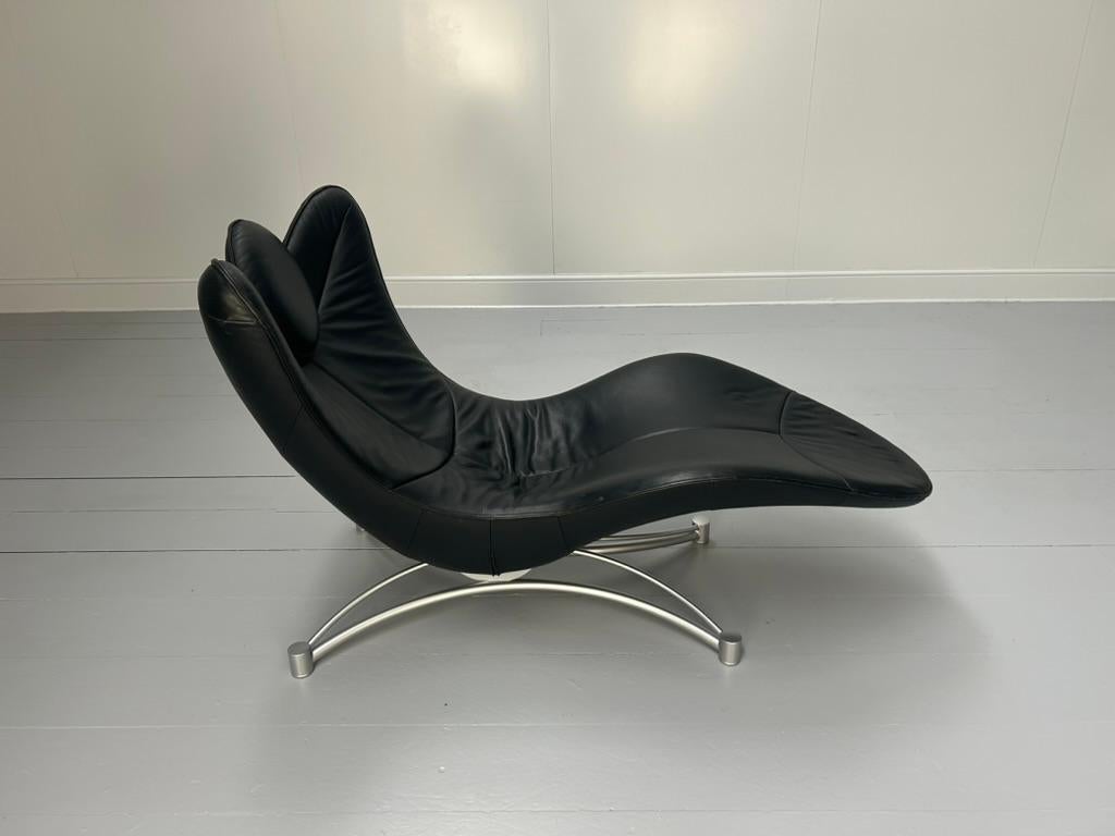 De Sede DS-151 Chaise Recliner Daybed - In schwarzem Leder im Angebot 2