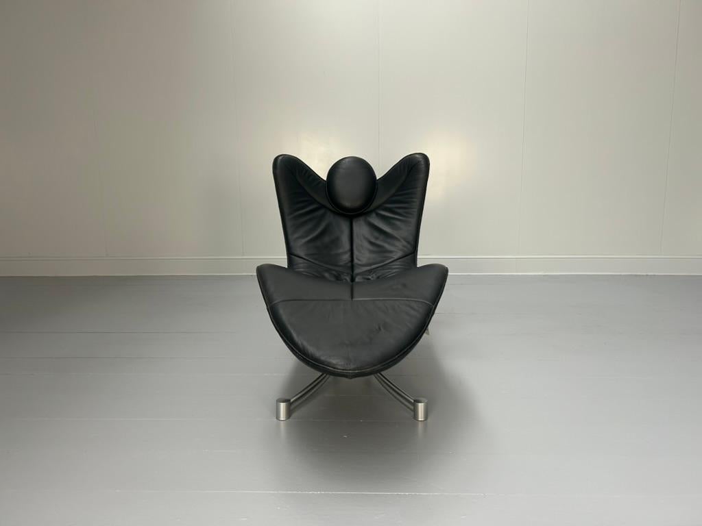 De Sede DS-151 Chaise Recliner Daybed - In schwarzem Leder im Angebot 3