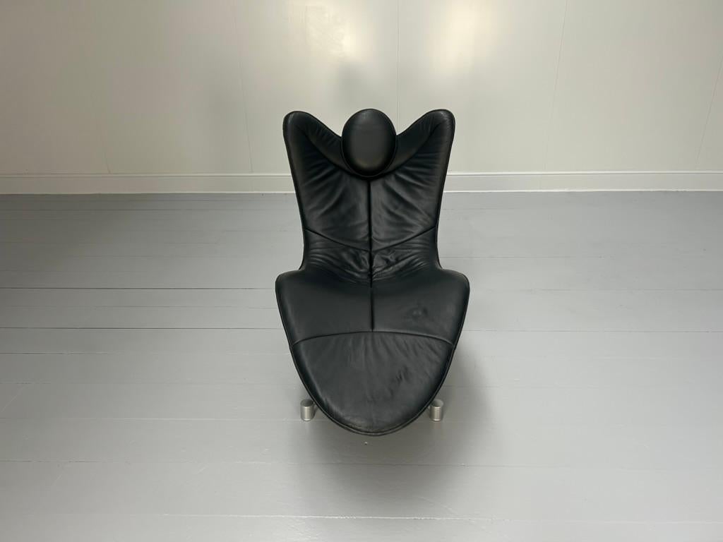 De Sede DS-151 Chaise Recliner Daybed - In schwarzem Leder im Angebot 5