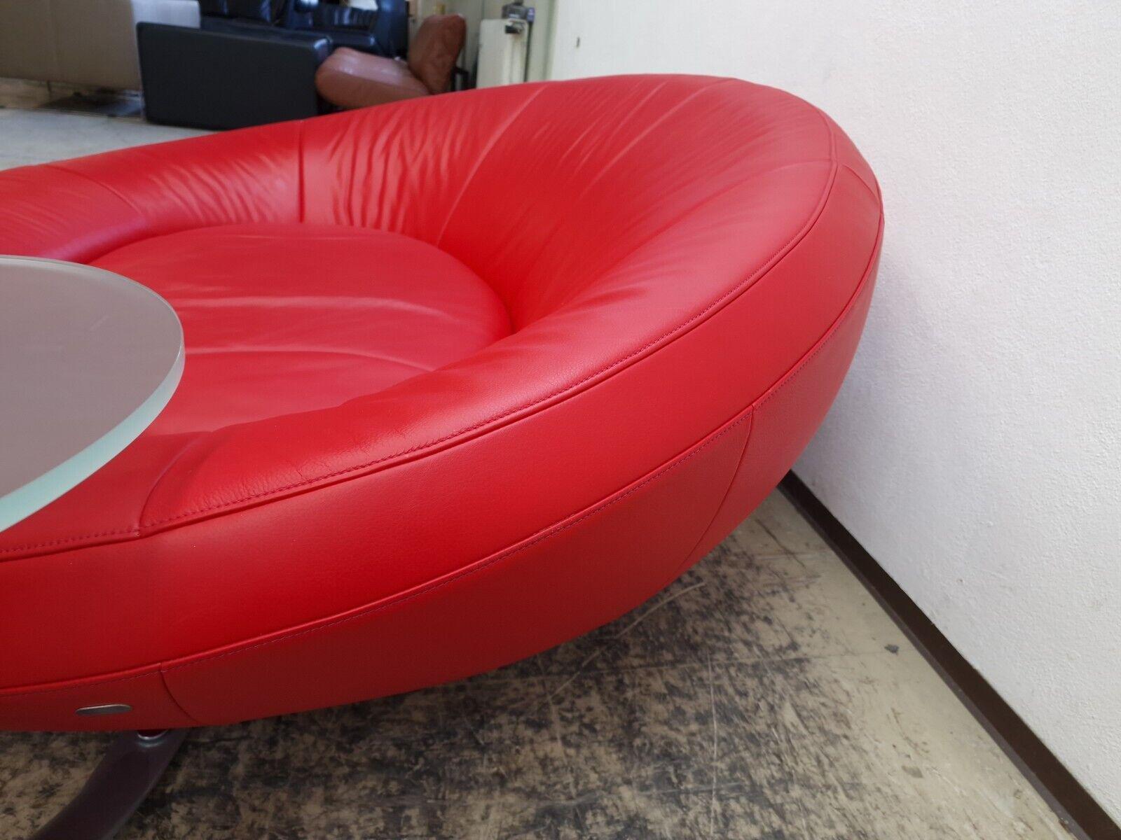 De Sede DS 152 Leder Zweisitzer Hocker Designersofa Ledersofa Desede Glastisch 3