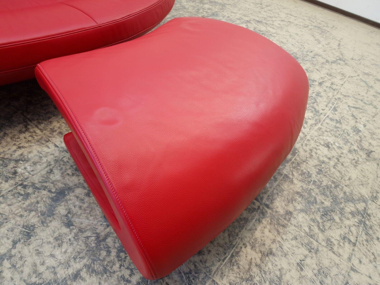 De Sede DS 152 Leder Zweisitzer Hocker Designersofa Ledersofa Desede Glastisch 2