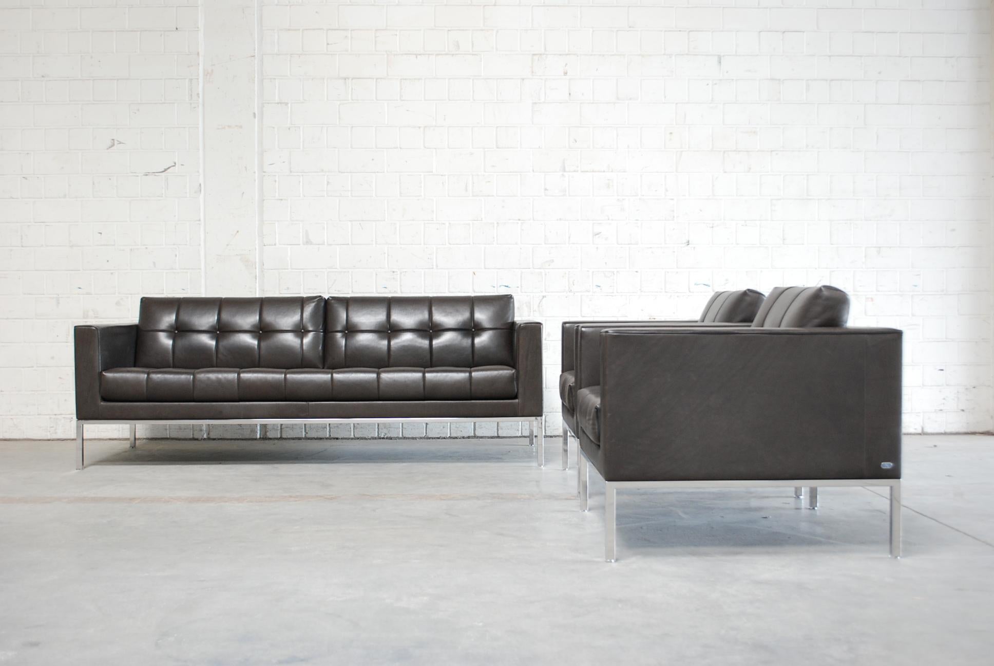 De Sede DS 159 Brown Naturale Leather Pair of Armchairs 14