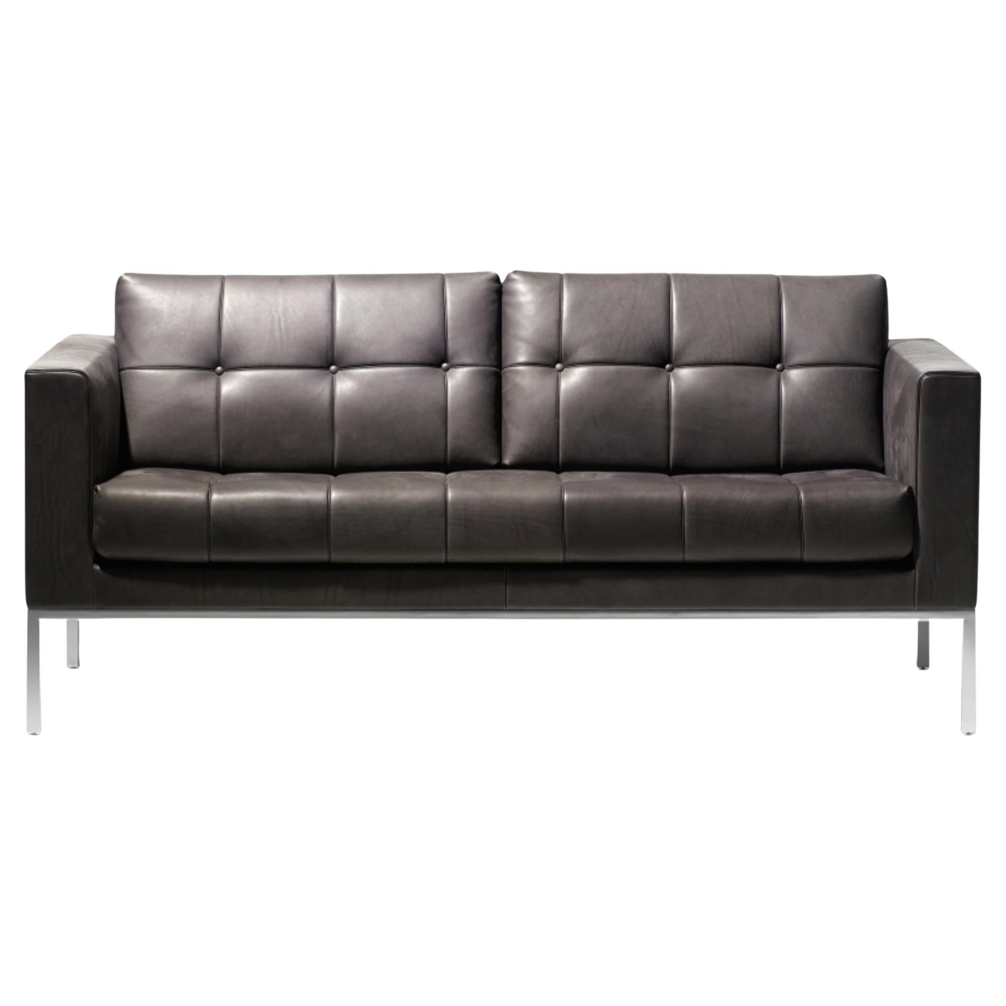 De Sede DS-159 Two-Seat Sofa in Cigarro Brown Leather by De Sede Design Team
