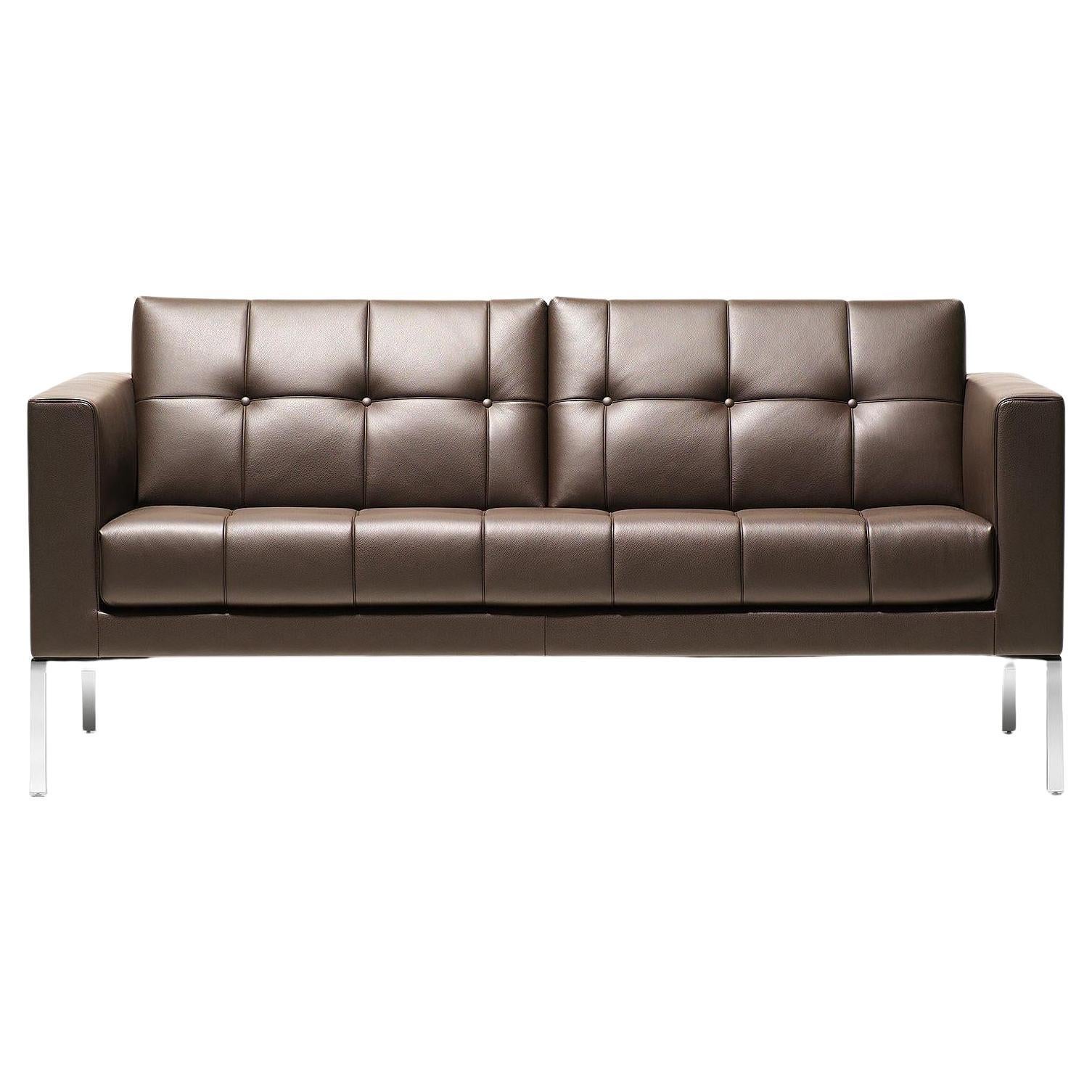 De Sede DS-159 Two-Seat Sofa in Schiefer Brown Fabric by De Sede Design Team