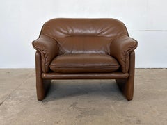 De Sede DS-16 Brown Leather Lounge Chair, Switzerland, 1970s