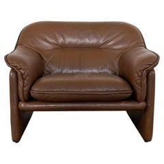 De Sede DS-16 Brown Leather Lounge Chair, Switzerland, 1970s