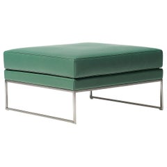 Tabouret De Sede DS-160 en cuir turquoise rembourré par l'équipe de design De Sede