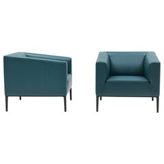 Fauteuil De Sede DS-161/01 en tissu bleu pétrole par De Sede Design Team