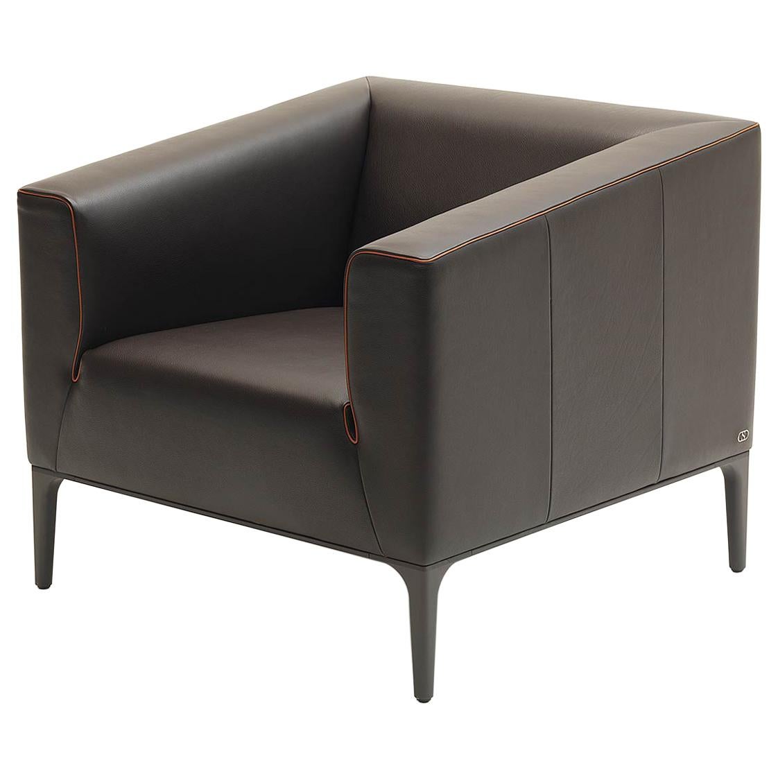 De Sede DS-161/01 Armchair in Schiefer Brown Upholstery by De Sede Design Team For Sale