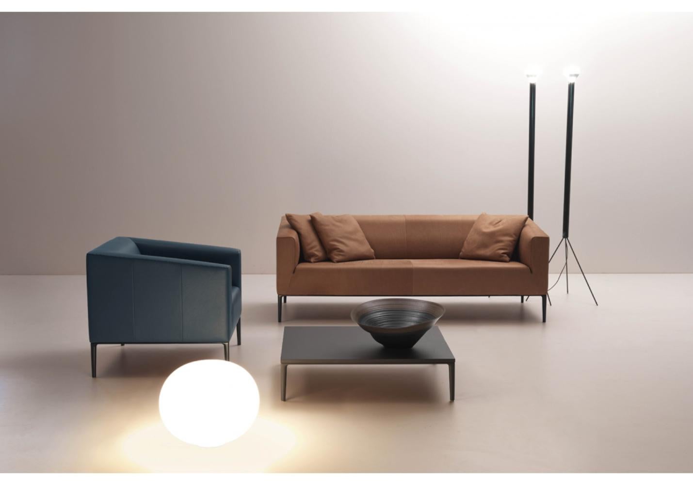 Suisse Canapé à trois places De Sede DS-161 en tissu Schiefer par De Sede Design Team en vente