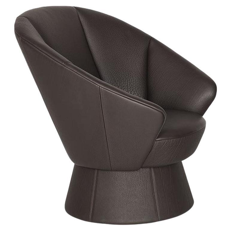 Fauteuil De Sede DS-163 en tissu cigarro, Virginia Harper & Babak Hakakian en vente