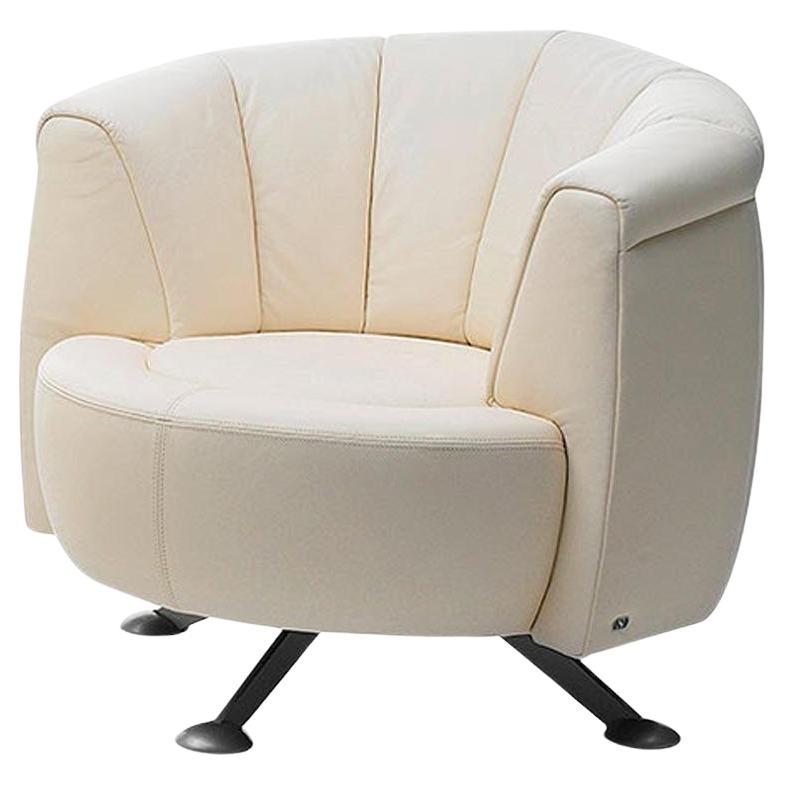 De Sede DS-164 Armchair in Off White Upholstery by Hugo de Ruiter For Sale