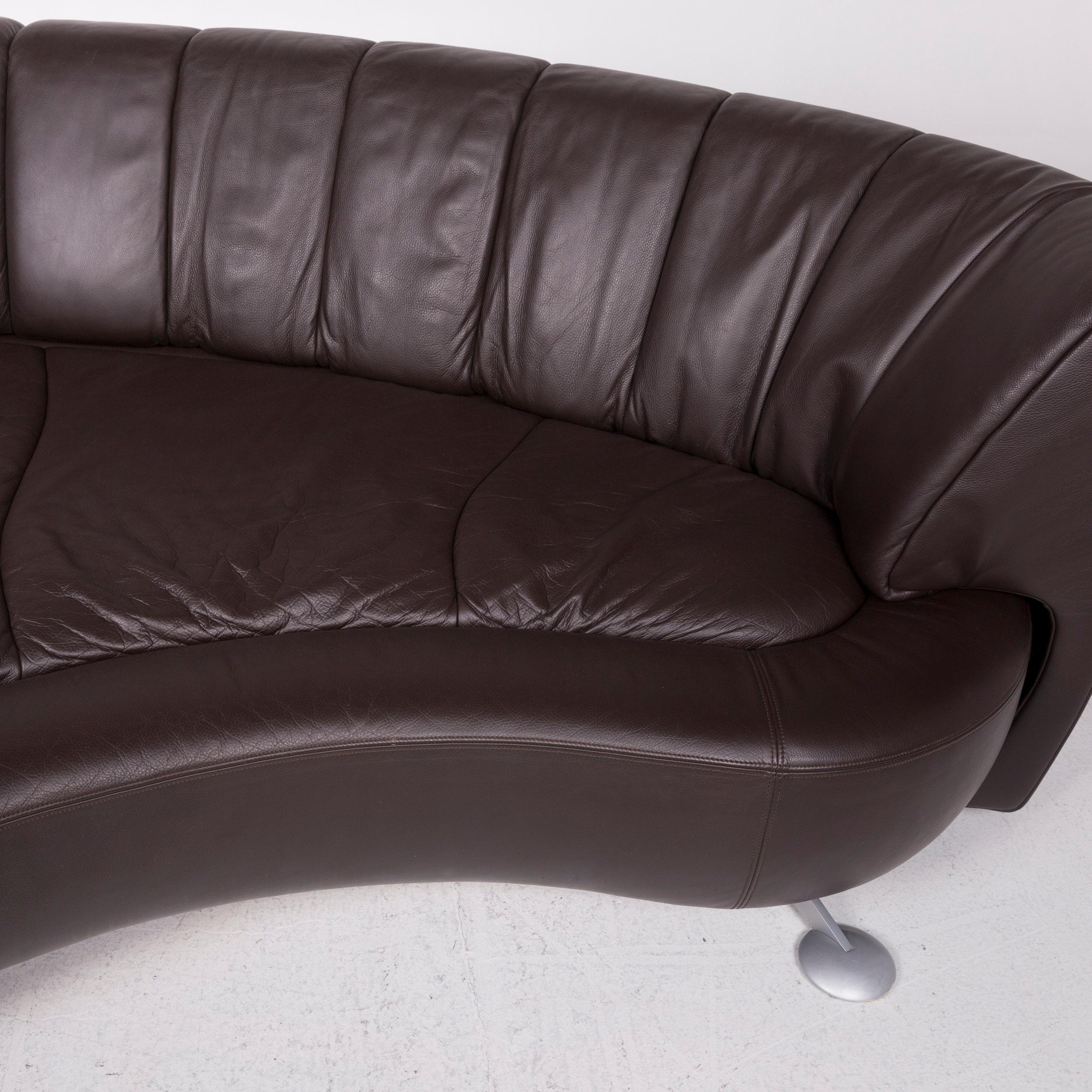 De Sede Ds 164 Leather Sofa Brown Three-Seat In Good Condition In Cologne, DE
