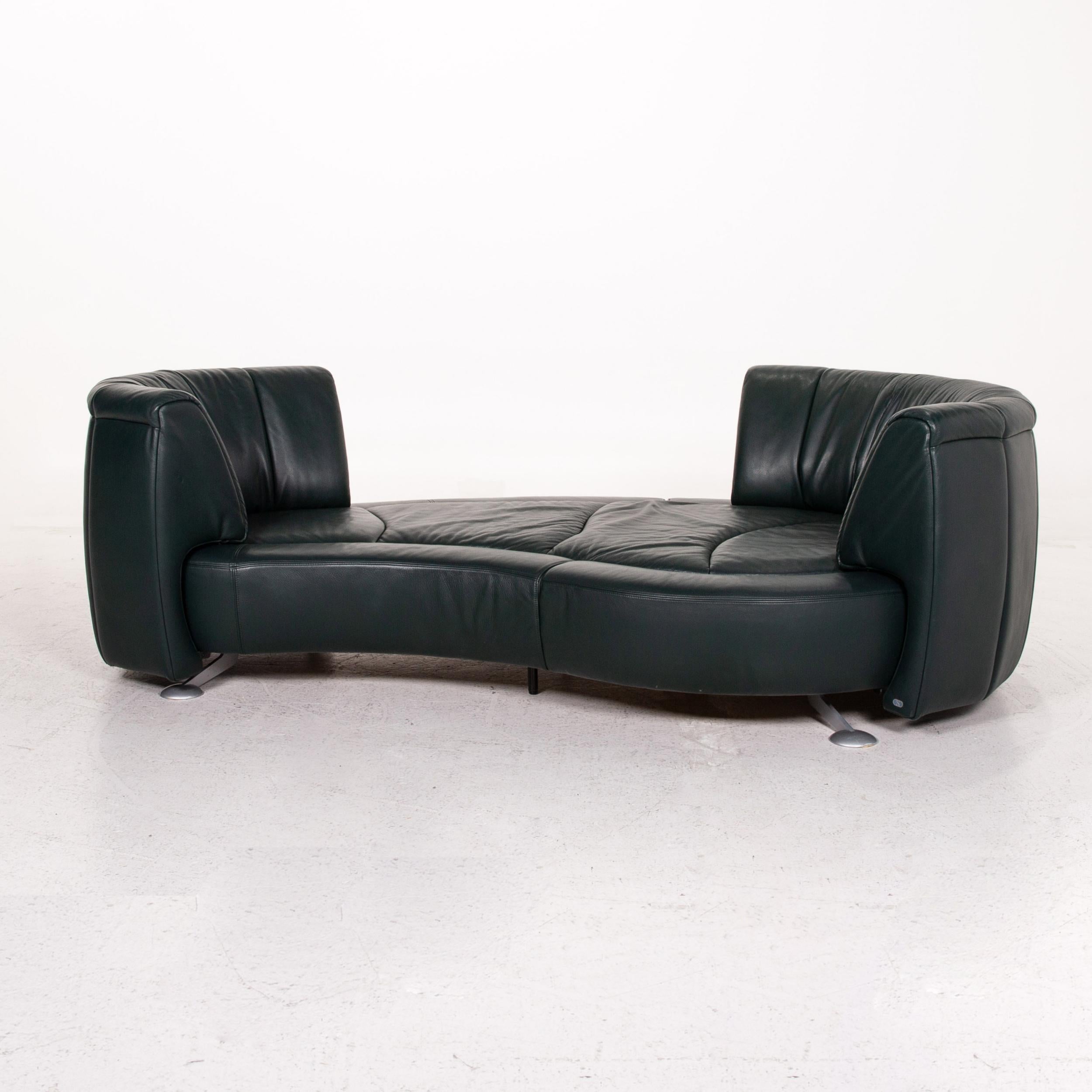 ledersofa dunkelgrün