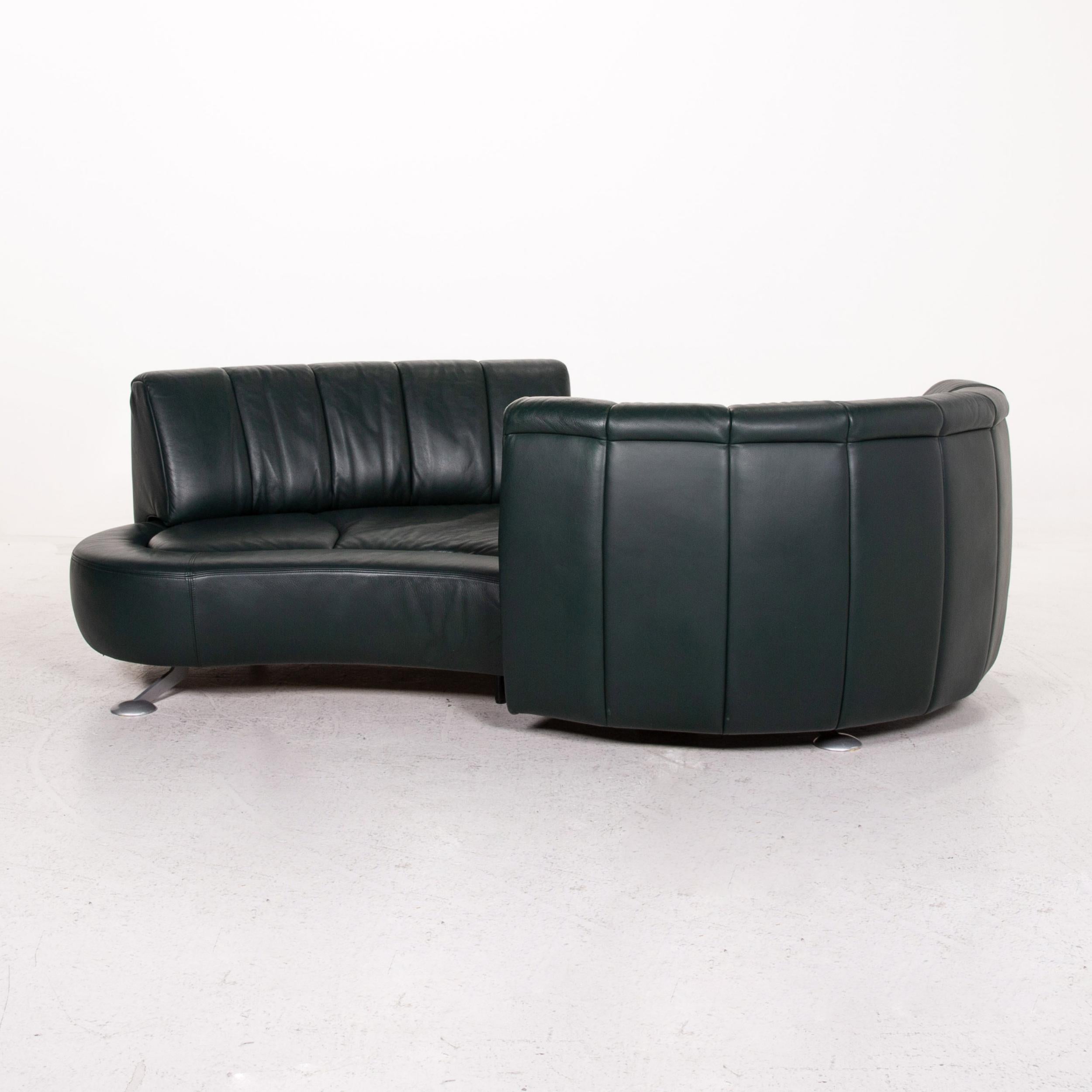 De Sede DS 164 Ledersofa Grün Dreisitzige Funktionsliege (Moderne)
