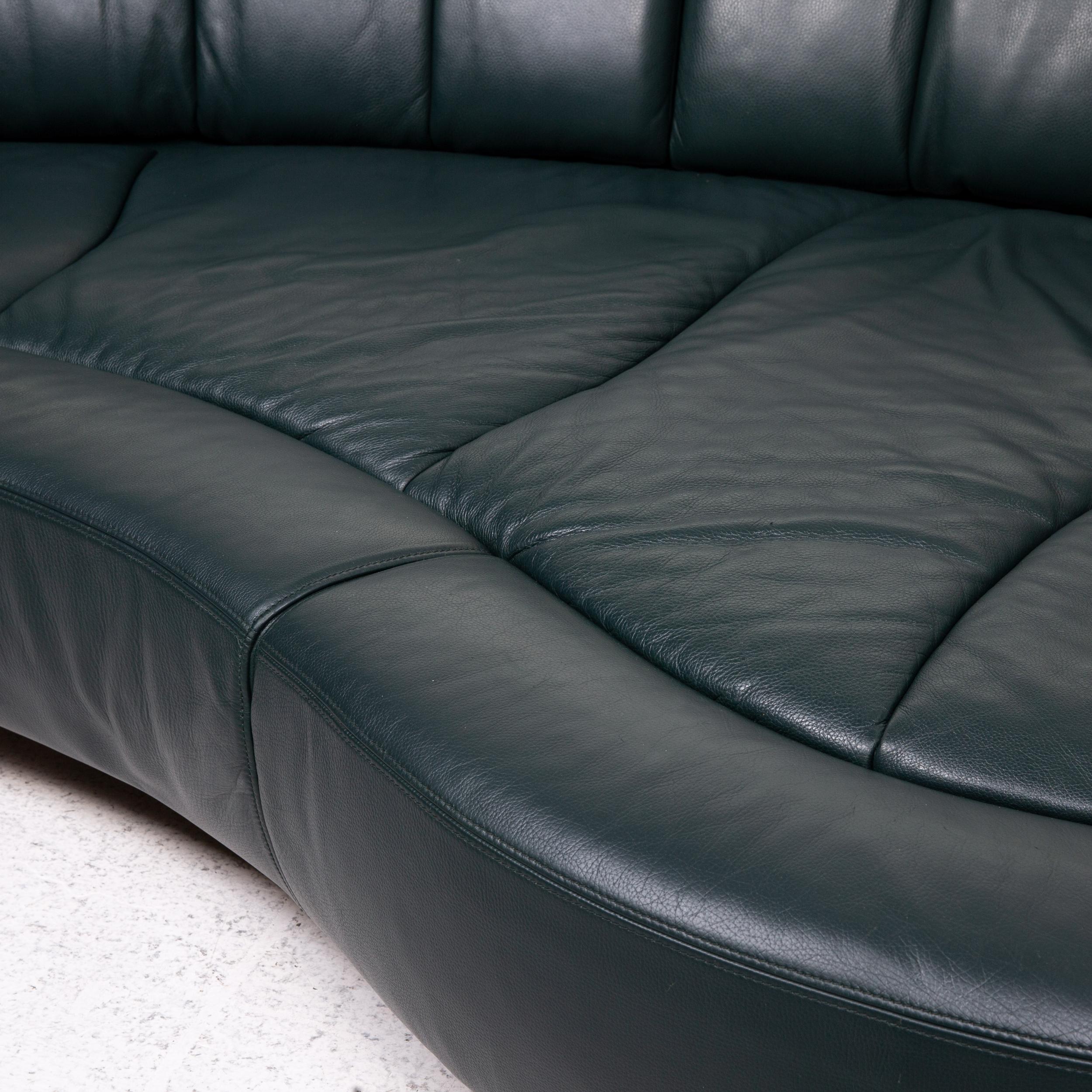 De Sede DS 164 Ledersofa Grün Dreisitzige Funktionsliege (Schweizerisch)