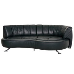 De Sede DS 164 Leather Sofa Green Three-Seat Function Couch