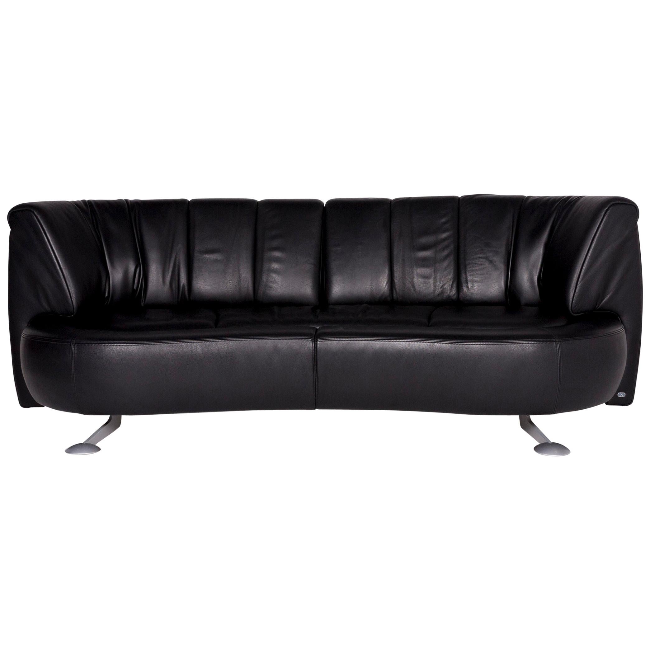 De Sede DS 164 Leder Sofa Schwarz Dreisitzer Funktion Couch For Sale at  1stDibs