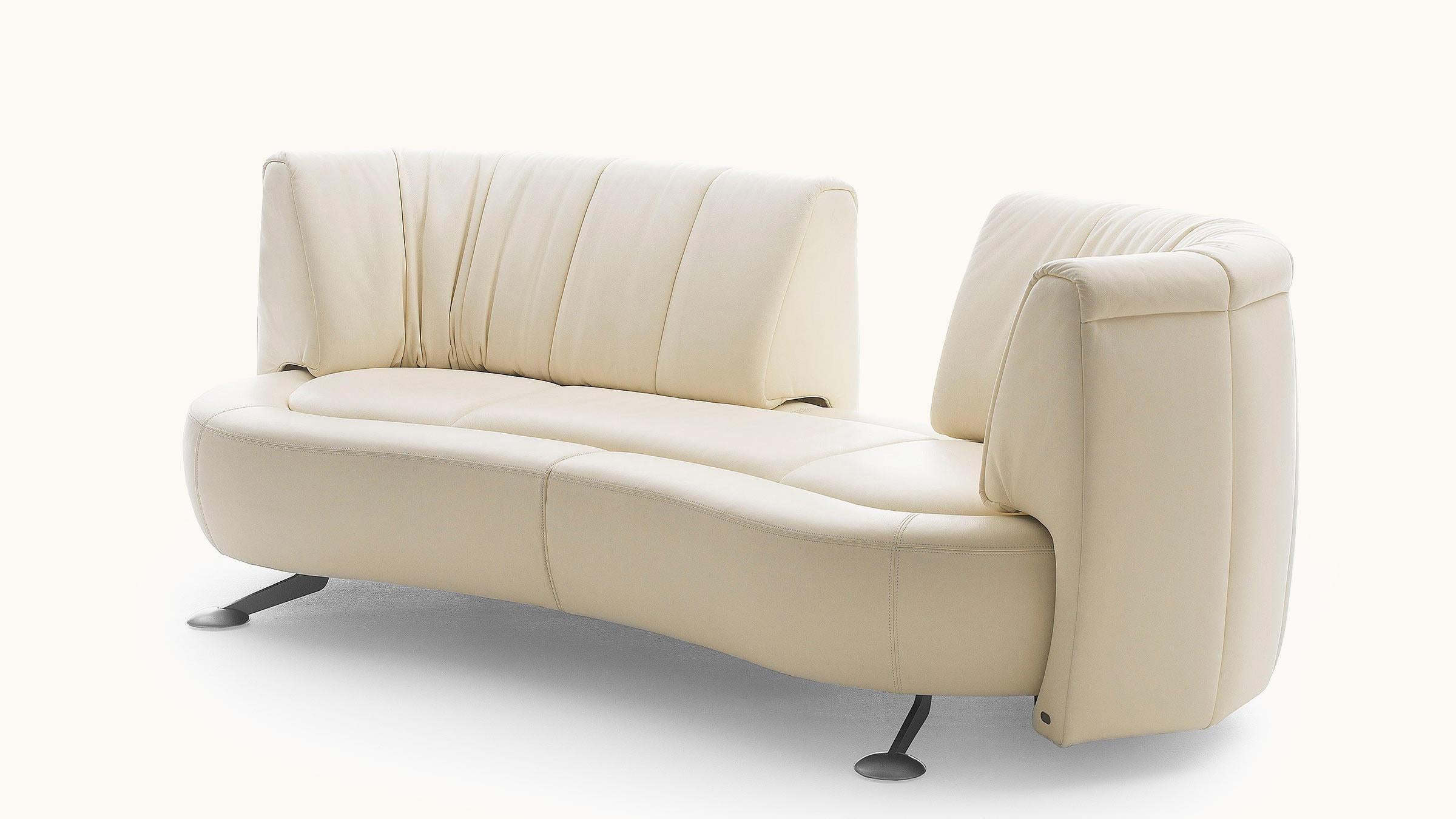 de sede ds-164 right sofa bed in off white upholstery by hugo de ruiter