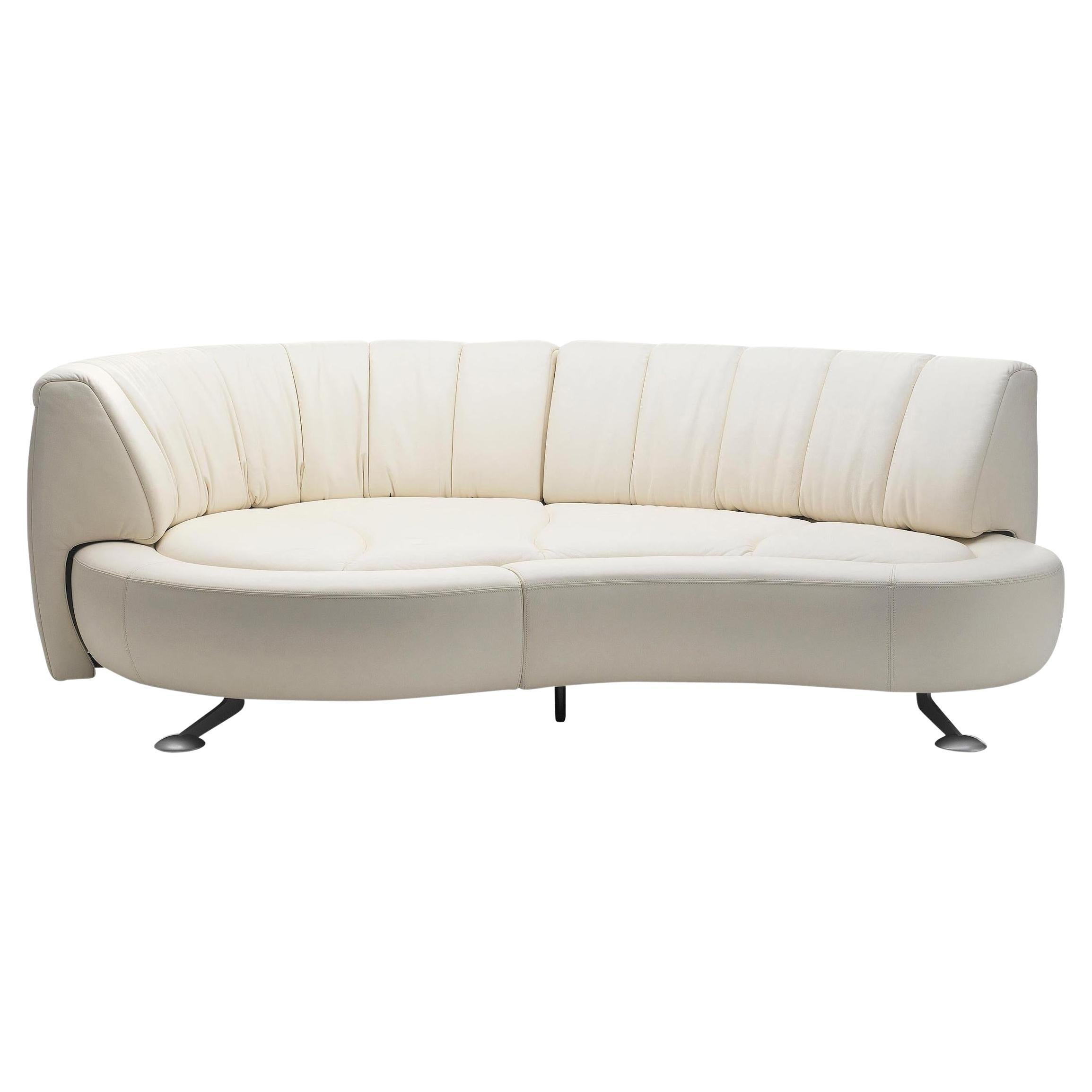 De Sede DS-164 Right Sofa Bed in Off White Upholstery by Hugo de Ruiter For Sale