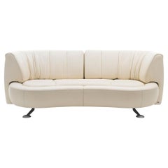 De Sede DS-164 Three-Seat Sofa in Off-White Upholstery by Hugo de Ruiter