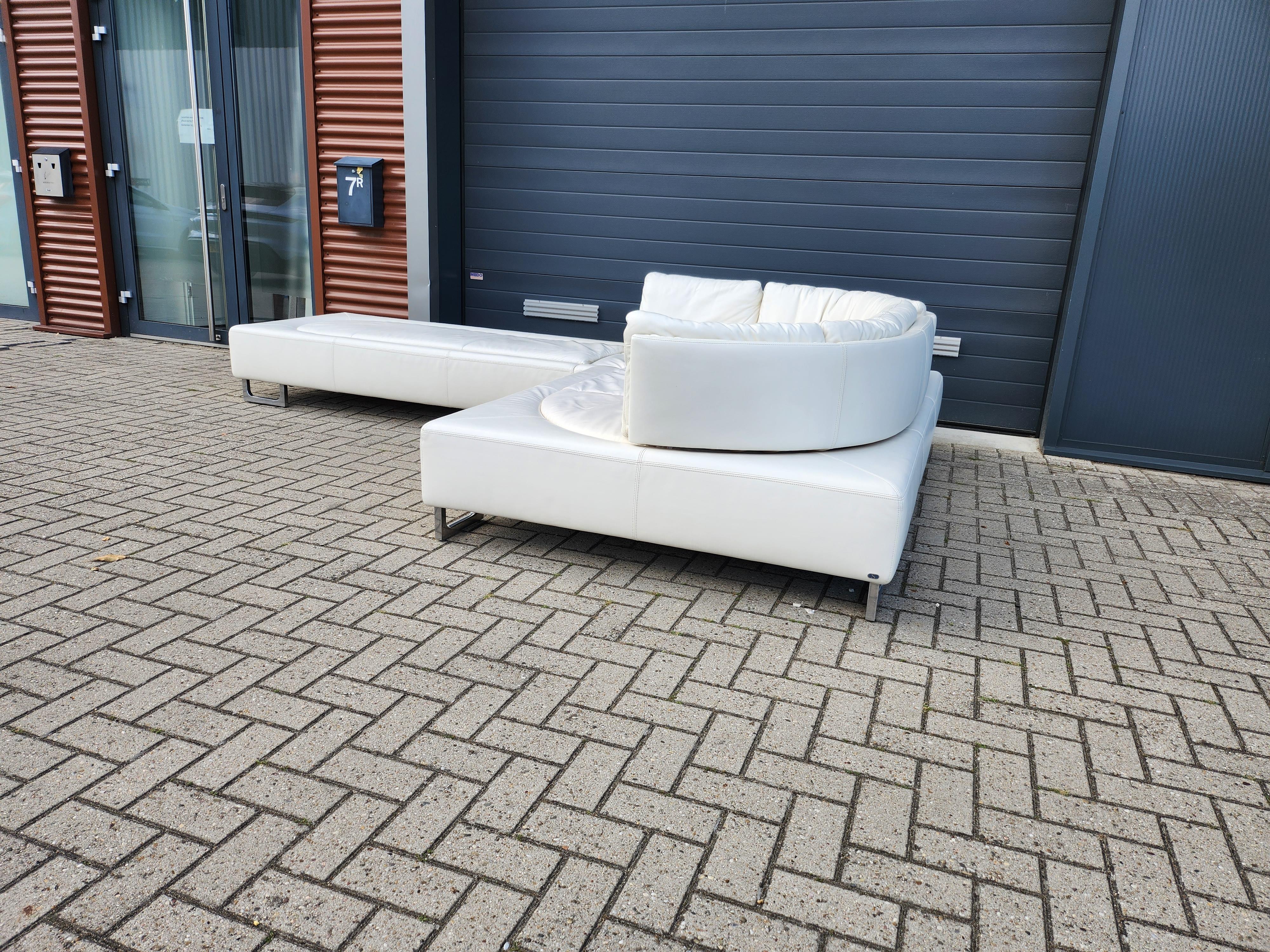 Swiss de Sede DS-165 corner sofa with Movable backrest by Hugo de Ruiter For Sale
