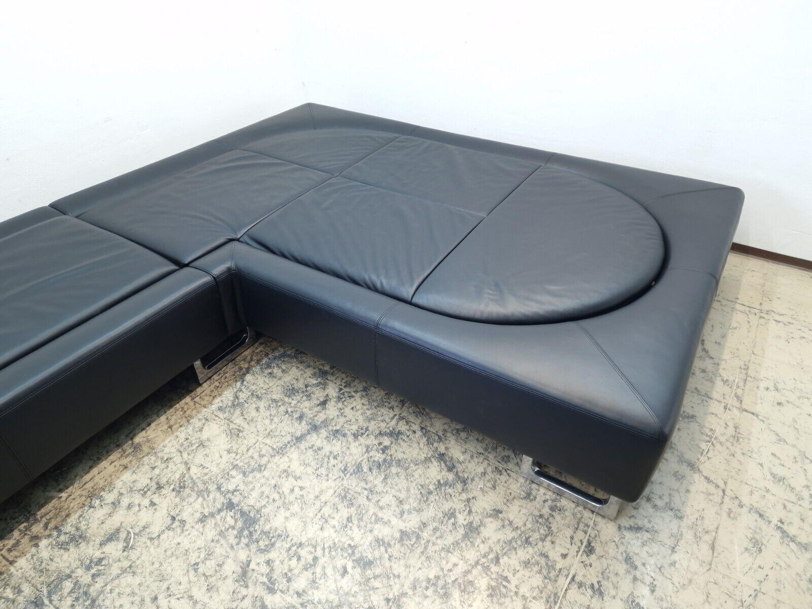 De Sede DS-165 Echtleder-Tagesbett Designercouch desede Recamiere in Schwarz (Schweizerisch)
