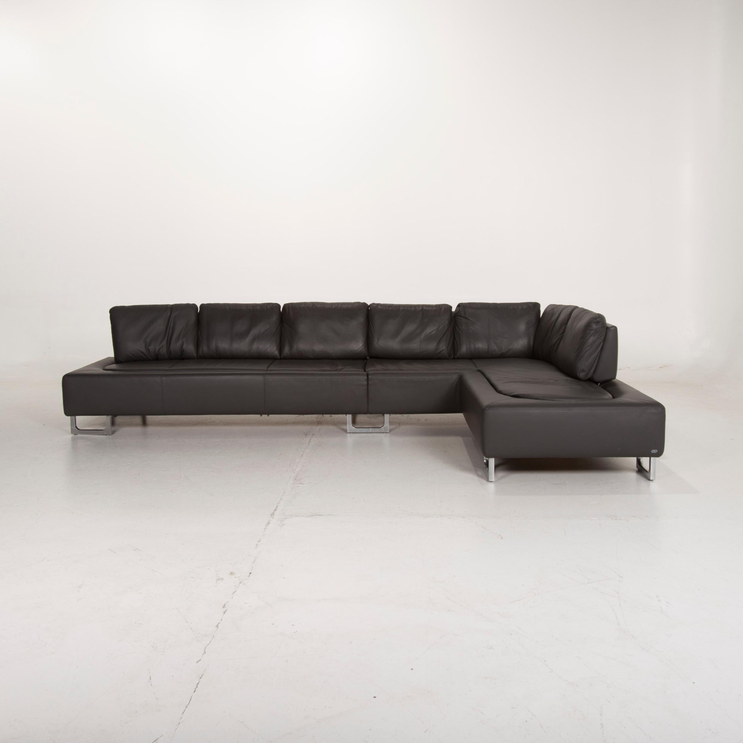 De Sede DS 165 Leather Sofa Anthracite Corner Sofa Function For Sale 9