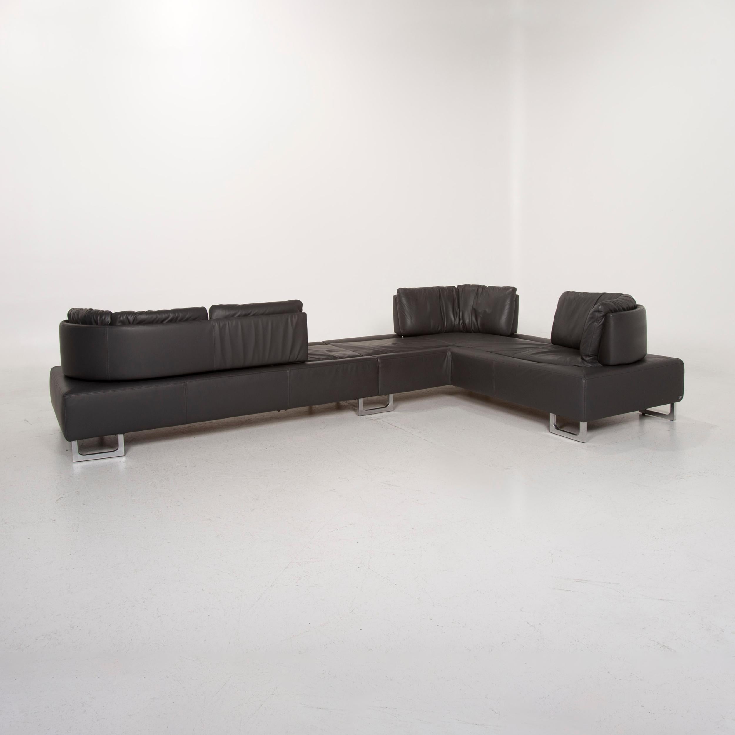 De Sede DS 165 Leather Sofa Anthracite Corner Sofa Function For Sale 1