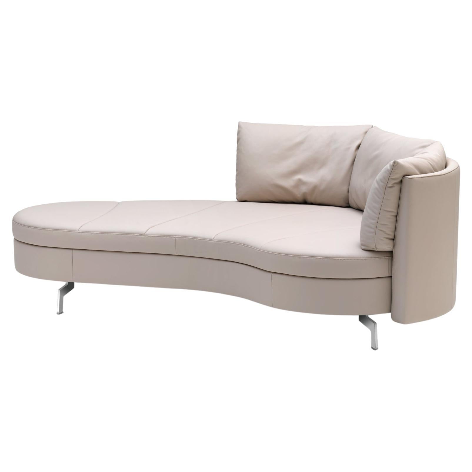 De Sede DS-167 Sofa with Movable Backrest in Perla Upholstery by Hugo de Ruiter