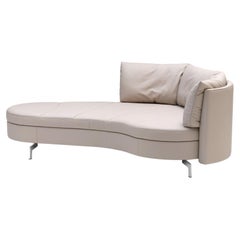 couch with movable backrest De Sede DS-167 Sofa with Movable Backrest in Perla Upholstery by Hugo de Ruiter