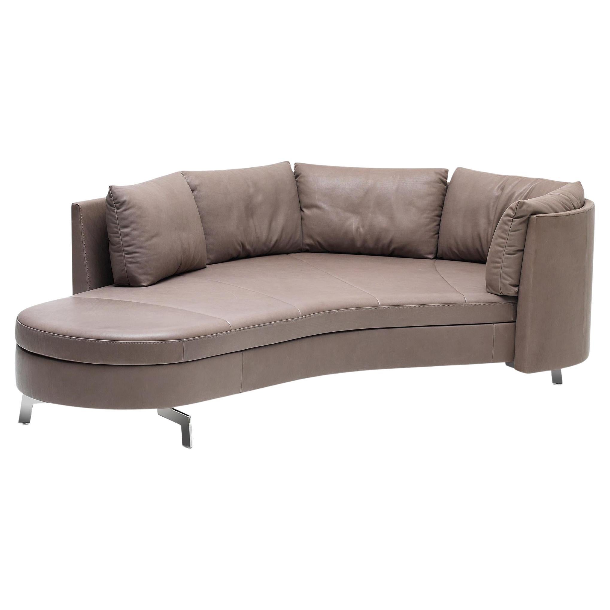 De Sede DS-167 Sofa with Movable Backrest in Schiefer Fabric by Hugo de Ruiter
