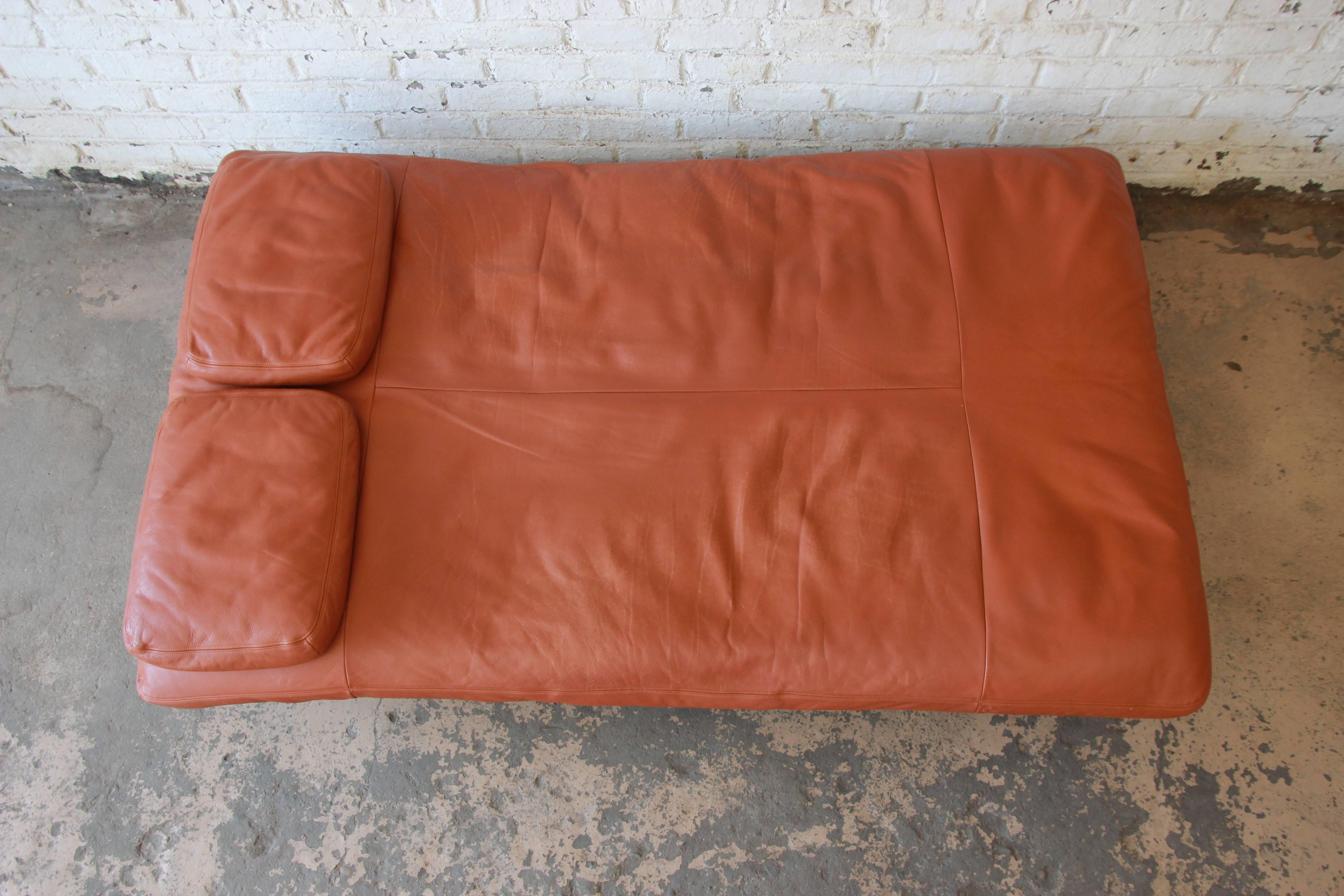 Leather De Sede DS 169 Convertible Daybed Sofa by Ernst Ambühler