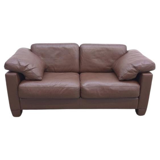 De Sede DS-17 2-Sitzer Sofa, braunes Vollleder, 1976 – Sehr guter Zustand