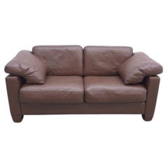 De Sede DS-17 2-Sitzer Sofa, braunes Vollleder, 1976 – Sehr guter Zustand