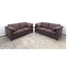 De Sede DS-17 Braun Garnitur Leder Couch Designklassiker Luxus Made in Swiss