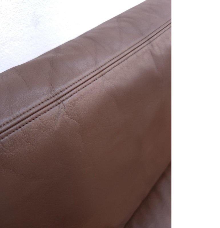 Pelle De Sede DS-17 Braun Leder Couch Designklassiker Luxus Made in Swiss in vendita