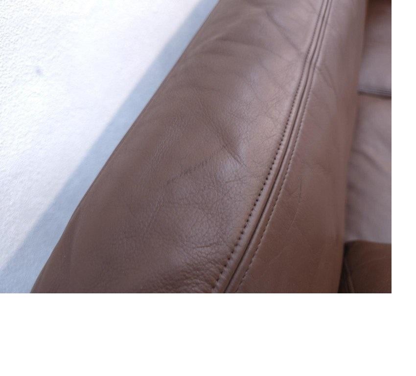 De Sede DS-17 Braun Leder Couch Designklassiker Luxus Made in Swiss in vendita 1