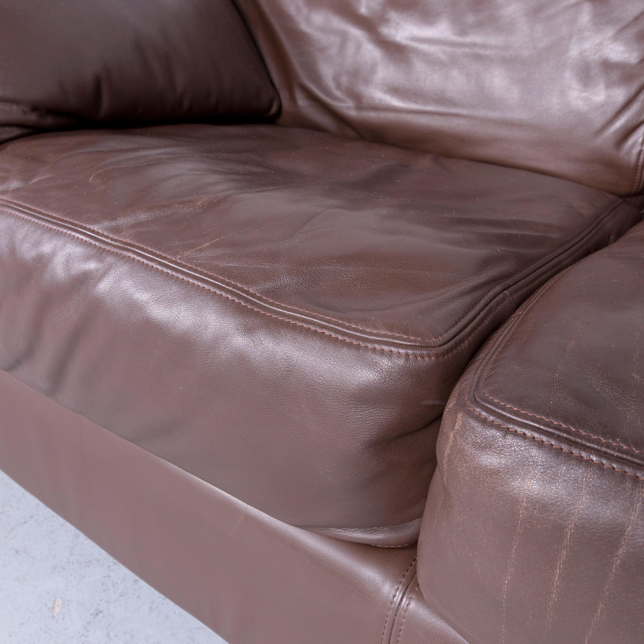 De Sede DS 17 Designer Leather Sofa Brown Two-Seat Couch 1