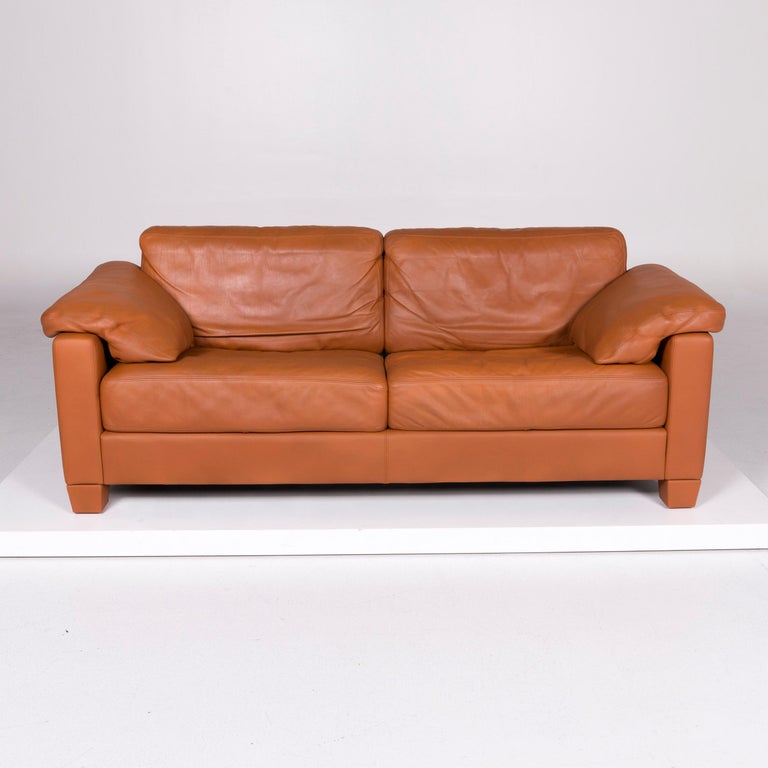 De Sede Ds 17 Designer Leder Sofa Garnitur Cognac Dreisitzer Sessel For  Sale at 1stDibs