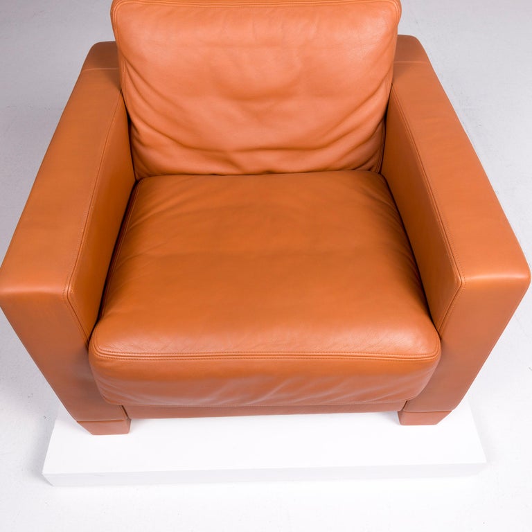 De Sede Ds 17 Designer Leder Sofa Garnitur Cognac Dreisitzer Sessel For Sale at 1stdibs