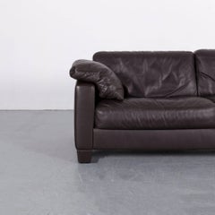 De Sede DS 17 Designer Sofa Brown Leather Three-Seat, Switzerland