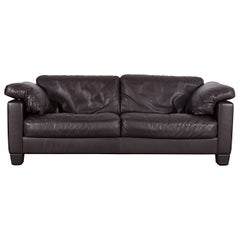 De Sede DS 17 Designer Sofa Brown Leather Three-Seat, Switzerland