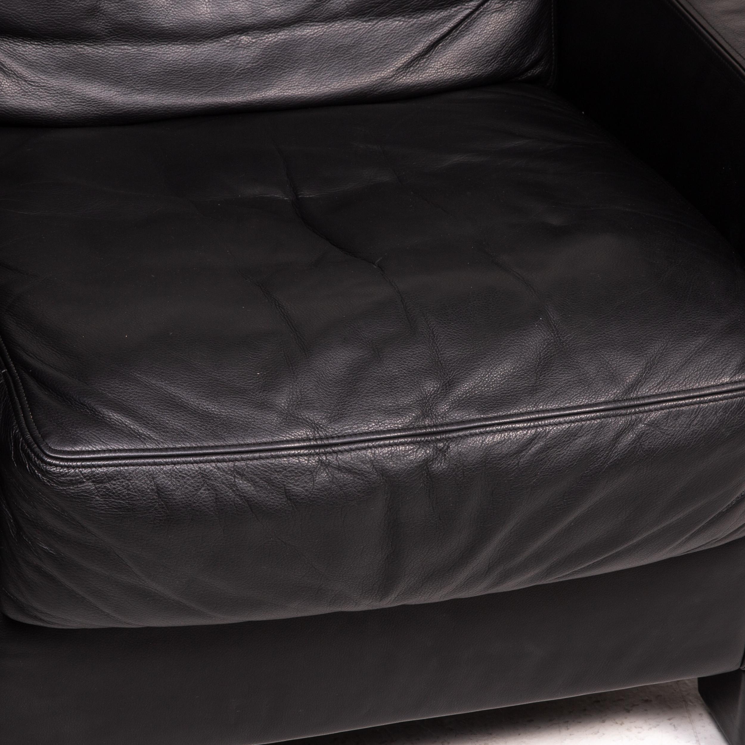 Modern De Sede DS 17 Leather Armchair Black For Sale