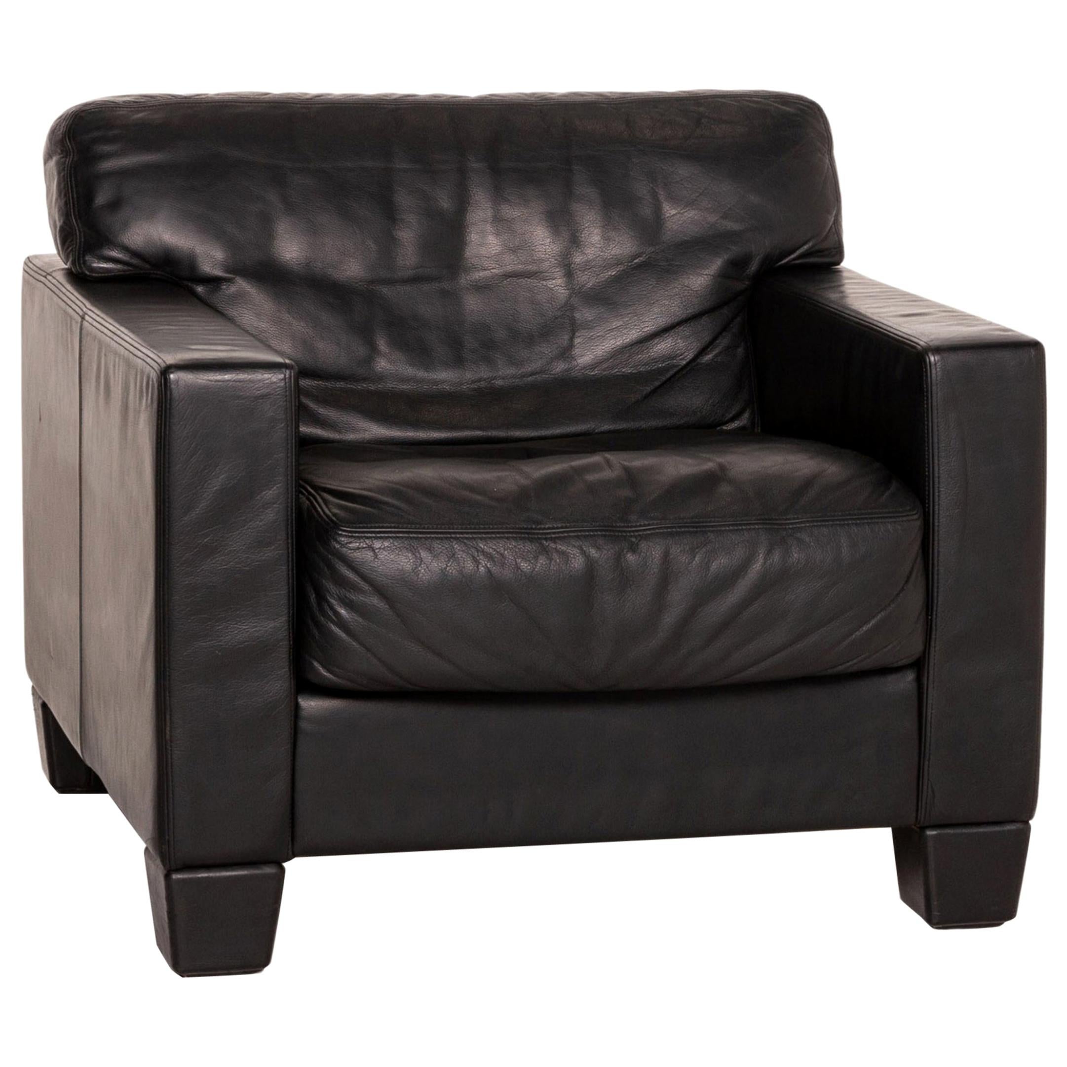 De Sede DS 17 Leather Armchair Black For Sale