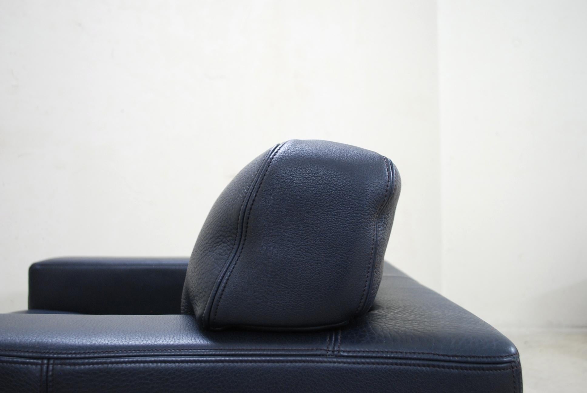 De Sede Ds 17 Leather Lounge Chair Armchair Dark Blue 3