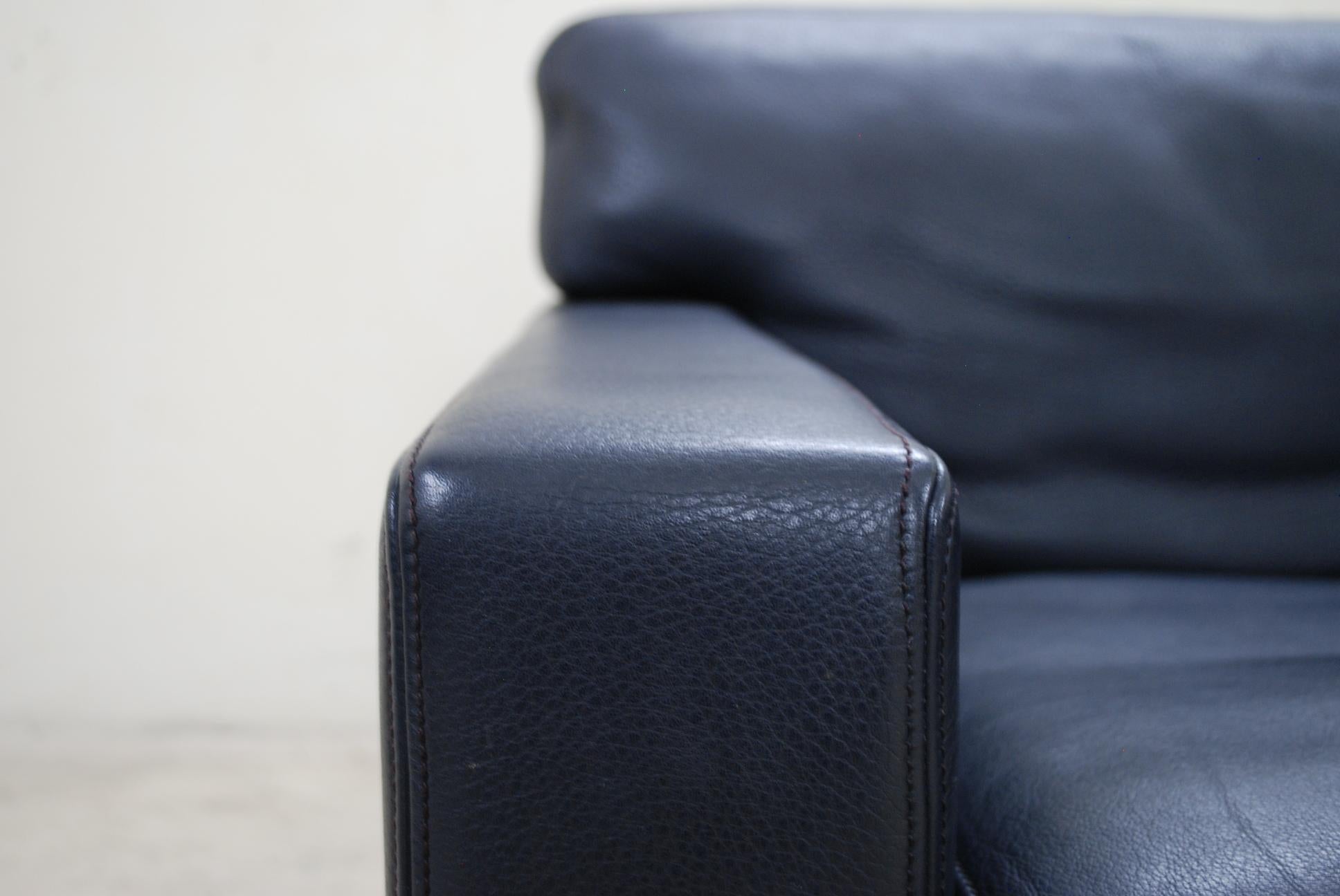 De Sede Ds 17 Leather Lounge Chair Armchair Dark Blue 6
